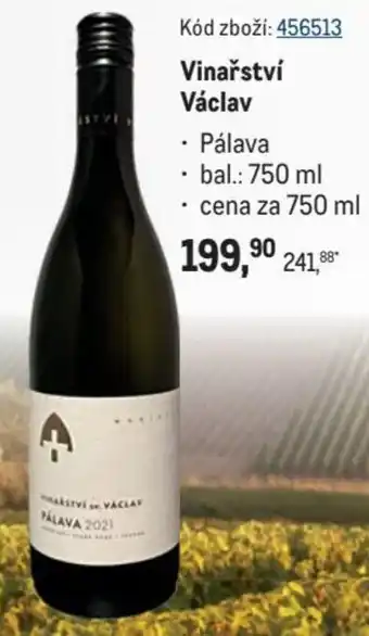 Makro vinařstvi václav pálava 750 ml nabídka