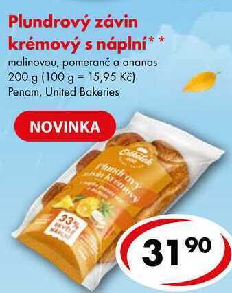 CBA Plundrový závin krémový s náplní, 200 g nabídka