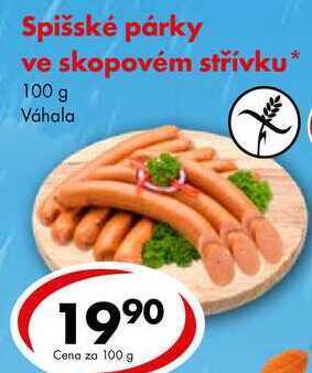 CBA Spišské párky ve skopovém střívku, 100 g nabídka