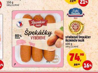 Penny Market Výběrové špekáčky nabídka