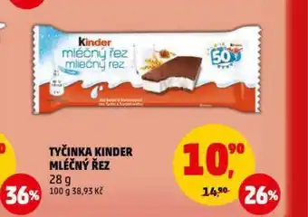 Penny Market Tyčinky kinder mléčný řez nabídka