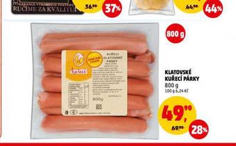 Penny Market Klatovské kuřecí párky nabídka