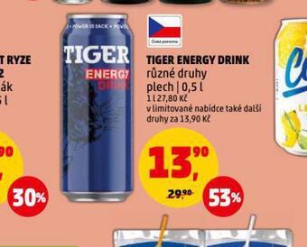 Penny Market Tiger energy drink nabídka