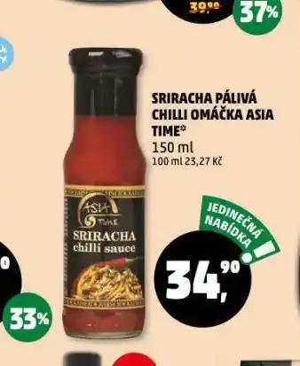 Penny Market Sriracha pálivá chilli omáčka asia time nabídka