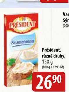 Bala Président, různé druhy, 150 g nabídka