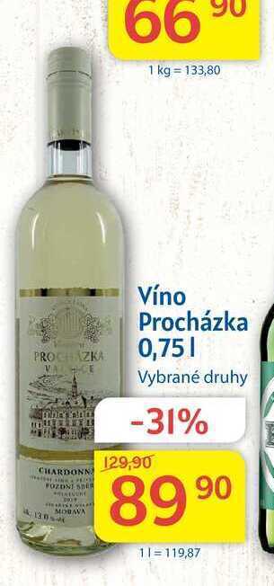 Kubík potraviny Procházka víno 0,75l nabídka