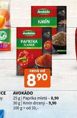 Terno Avokádo koření nabídka