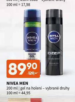 Terno Nivea men gel na holení nabídka