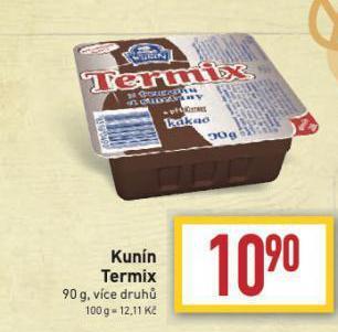 Billa Kunín termix nabídka