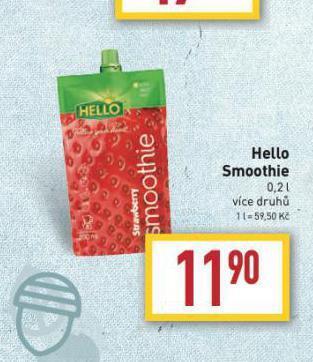 Billa Hello smoothie nabídka