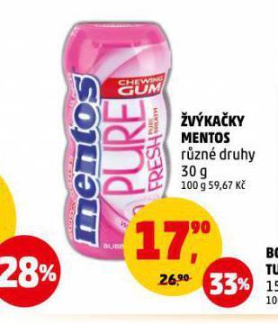 Penny Market Žvýkačky mentos nabídka