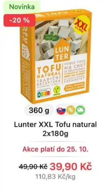 Košík Lunter XXL Tofu natural 2x180 g nabídka
