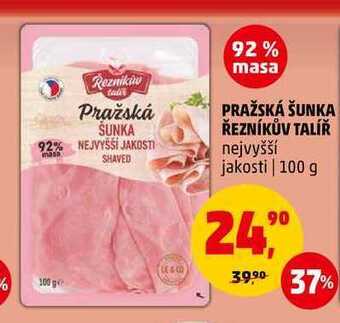 Penny Market Pražská šunka řezníkův talíř, 100 g nabídka