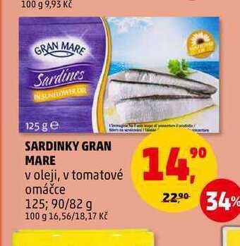 Penny Market Sardinky gran mare, 125 g nabídka