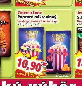 Norma Popcorn nabídka
