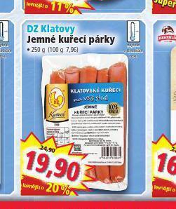 Norma Jemné kuřecí párky nabídka
