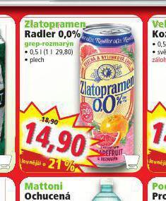 Norma Zlatopramen radler nabídka