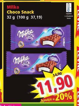 Norma Milka choco snack nabídka