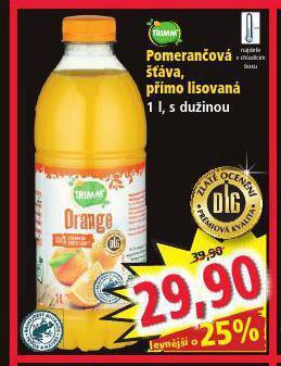 Norma Pomerančová šťáva nabídka