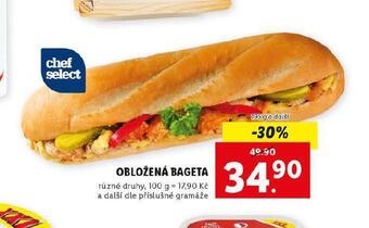 Lidl Obložená bageta nabídka