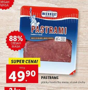 Lidl Pastrami nabídka