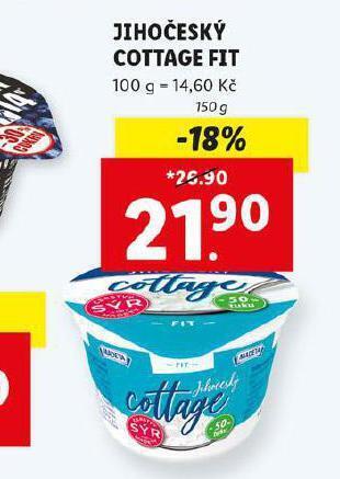Lidl Jihočeský cottage fit nabídka