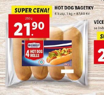 Lidl Hot dog bagetky nabídka