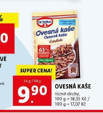 Lidl Ovesná kaše nabídka