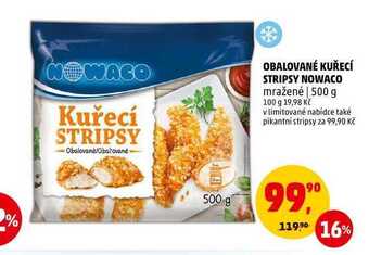 Penny Market Obalované kuřecí stripsy nowaco, 500 g nabídka