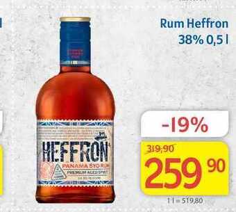 Kubík potraviny Heffron rum 38% 0,5l nabídka