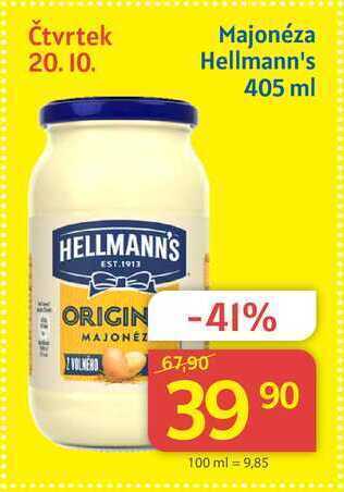 Kubík potraviny Hellmann's majonéza 405 ml nabídka