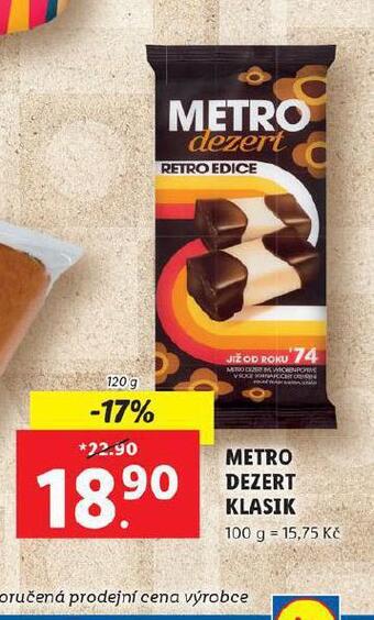 Lidl Metro dezert klasik nabídka