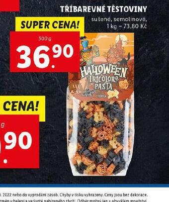 Lidl Tříbarevné těstoviny nabídka