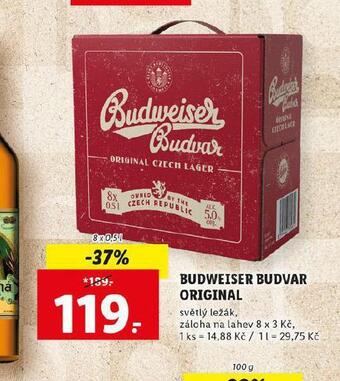 Lidl Pivo budweiser budvar original nabídka