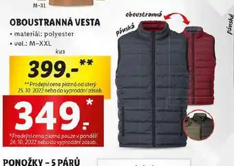 Lidl Pánská vesta nabídka