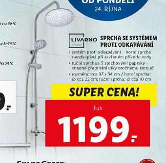 Lidl Sprcha se systémem proti odkapávání nabídka
