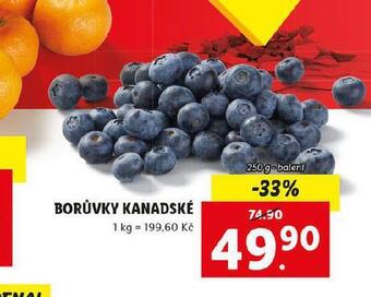 Lidl Borůvky kanadské nabídka