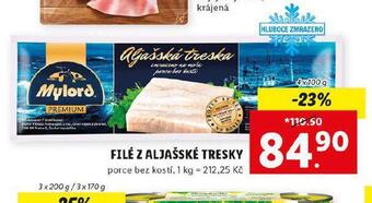 Lidl Filé z aljašské tresky nabídka