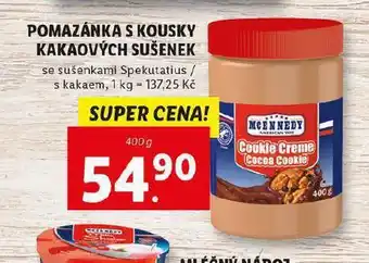 Pomazánka s kousky kakaových sušenek