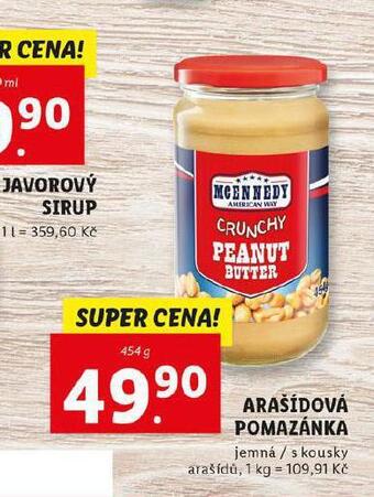 Lidl Arašídová pomazánka nabídka