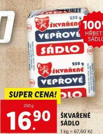 Lidl Škvařené sádlo, 250 g nabídka