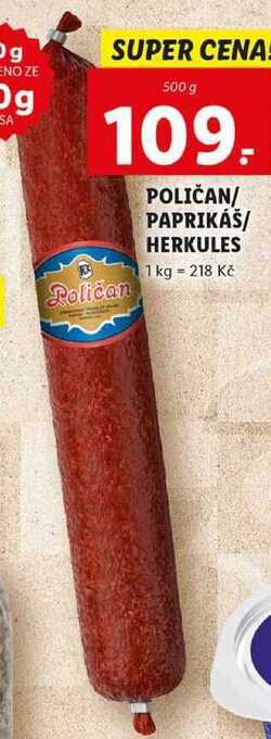 Lidl Poličan/paprikáš/herkules, 500 g nabídka