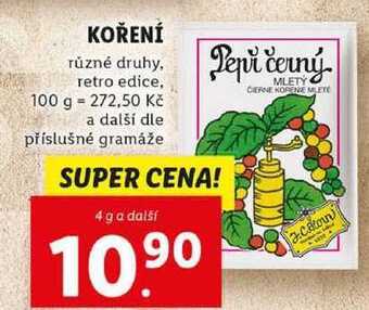 Lidl Koření, 4 g a další nabídka