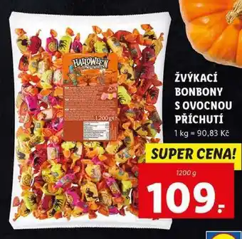 Žvýkací bonbony s ovocnou příchutí, 1200 g
