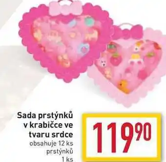 Billa Sada prstýnků v krabičce ve tvaru srdce nabídka