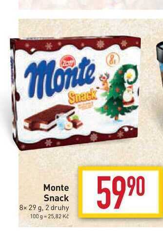 Billa Monte snack 8x 29 g nabídka