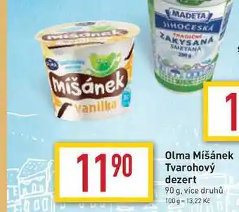 Billa Olma míšánek tvarohový dezert 90 g nabídka