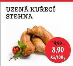 RABBIT řeznictví Uzená kuřecí stehna, 100 g nabídka