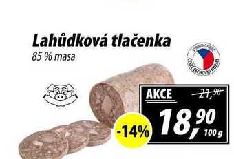 ZEMAN Lahůdková tlačenka 85 % masa, 100g nabídka
