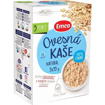 Rohlik.cz Emco ovesná kaše natural s -30 % cukru 5x55 g nabídka
